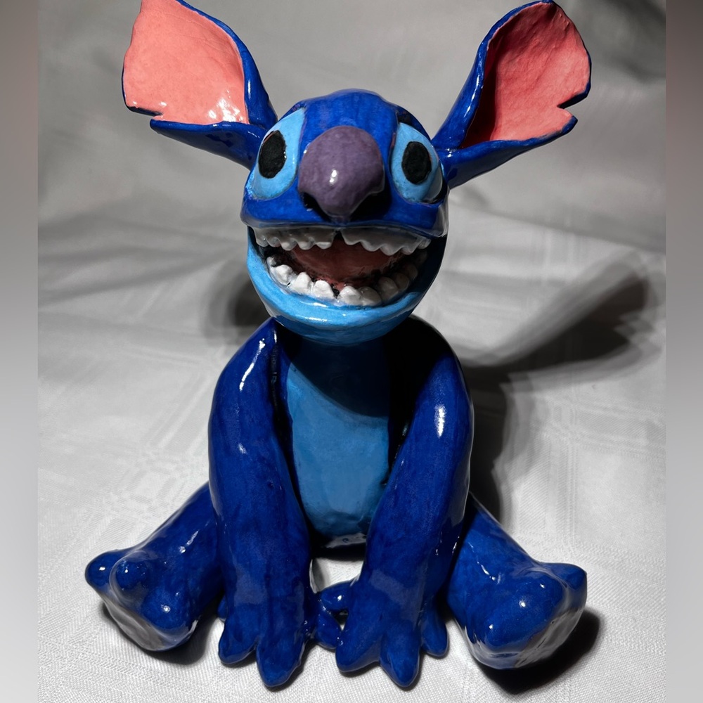 Handmade figure of the popular Disney character Stitch.
